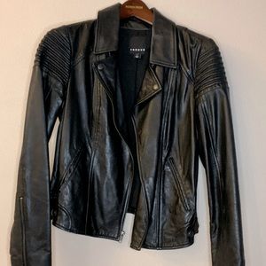 Biker jacket, 100% leather, size small